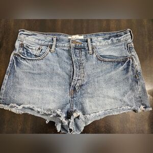 FREE PEOPLE Denim Blue Women's Shorts